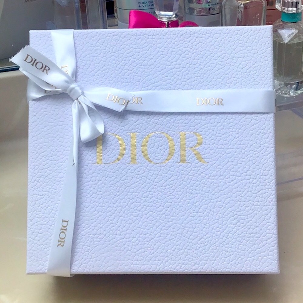 Dior White Gift Box with Gold Logo